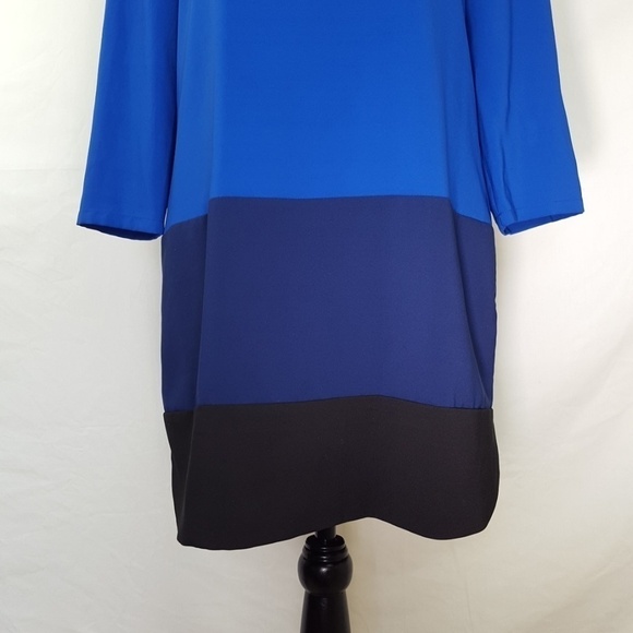 EXPRESS Lined Blue Dress, Size S - Picture 2 of 7